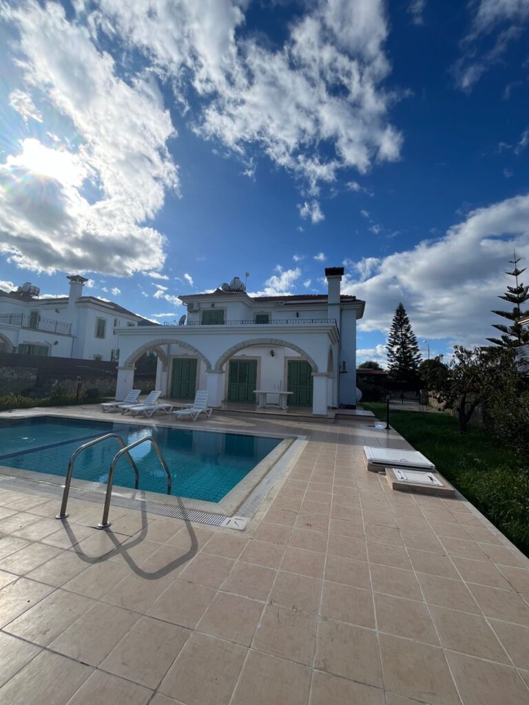 Premium Realty Cyprus 3+1 Fully Furnished Villa with Sea View and Pool in Kyrenia, Ozanköy